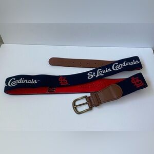 Saint Louis Cardinal’s Men's Belt - Navy and Red